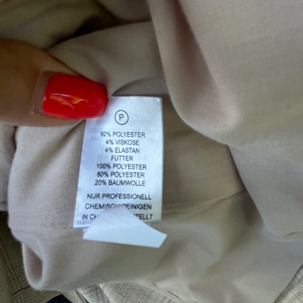 House of Harlow 1960 Womens Tan Windowpane Blazer Jacket XS Professional Classy - Picture 9 of 14